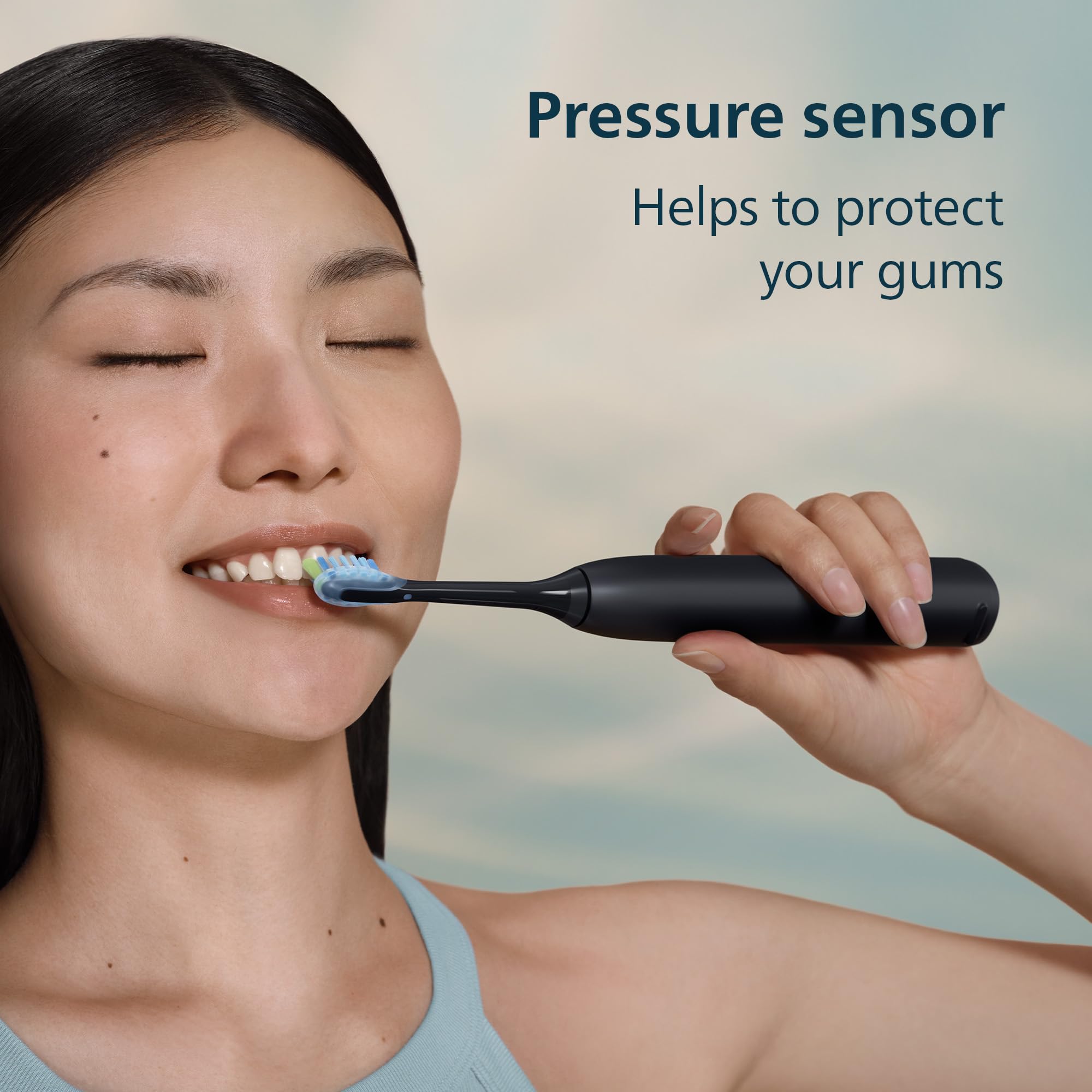 Philips Sonicare 5950 Series Electric Toothbrush, with Pressure Sensor, 6 Brushing Settings, SmarTimer, BrushPacer, 21-Day Runtime, Travel Case, Black, HX7131/03
